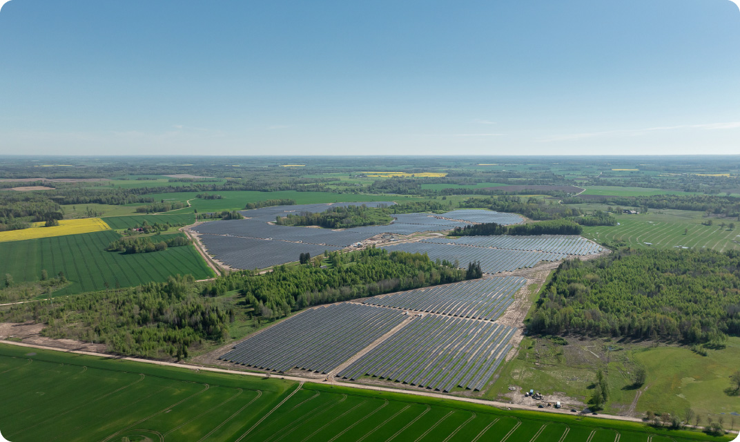 Panorāmas skats saules parks Latvijā